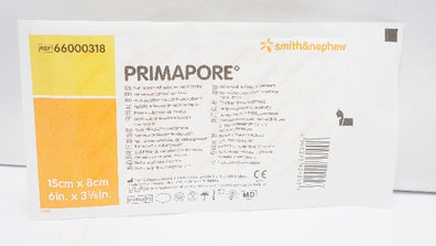 Smith&Nephew 66000318 PRIMAPORE Non-Woven Adhesive Wound Dressing 6 x 3-1/8inch